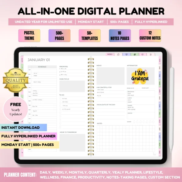 All in one Digital planner